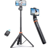 Tech-Protect L03S Kompakt Selfiestang m. Tripod & Bluetooth - Sort