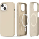 iPhone 15 Tech-Protect Silikone Case - MagSafe Kompatibel - Sand Beige