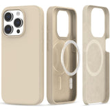 iPhone 15 Pro Tech-Protect Silikone Case - MagSafe Kompatibel - Sand Beige