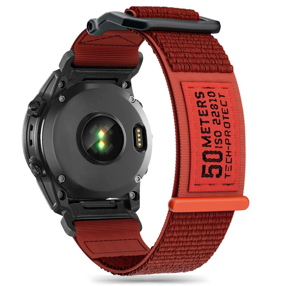 Universal Garmin 22mm QuickFit Tech-Protect Scout Rem i Stof - Orange