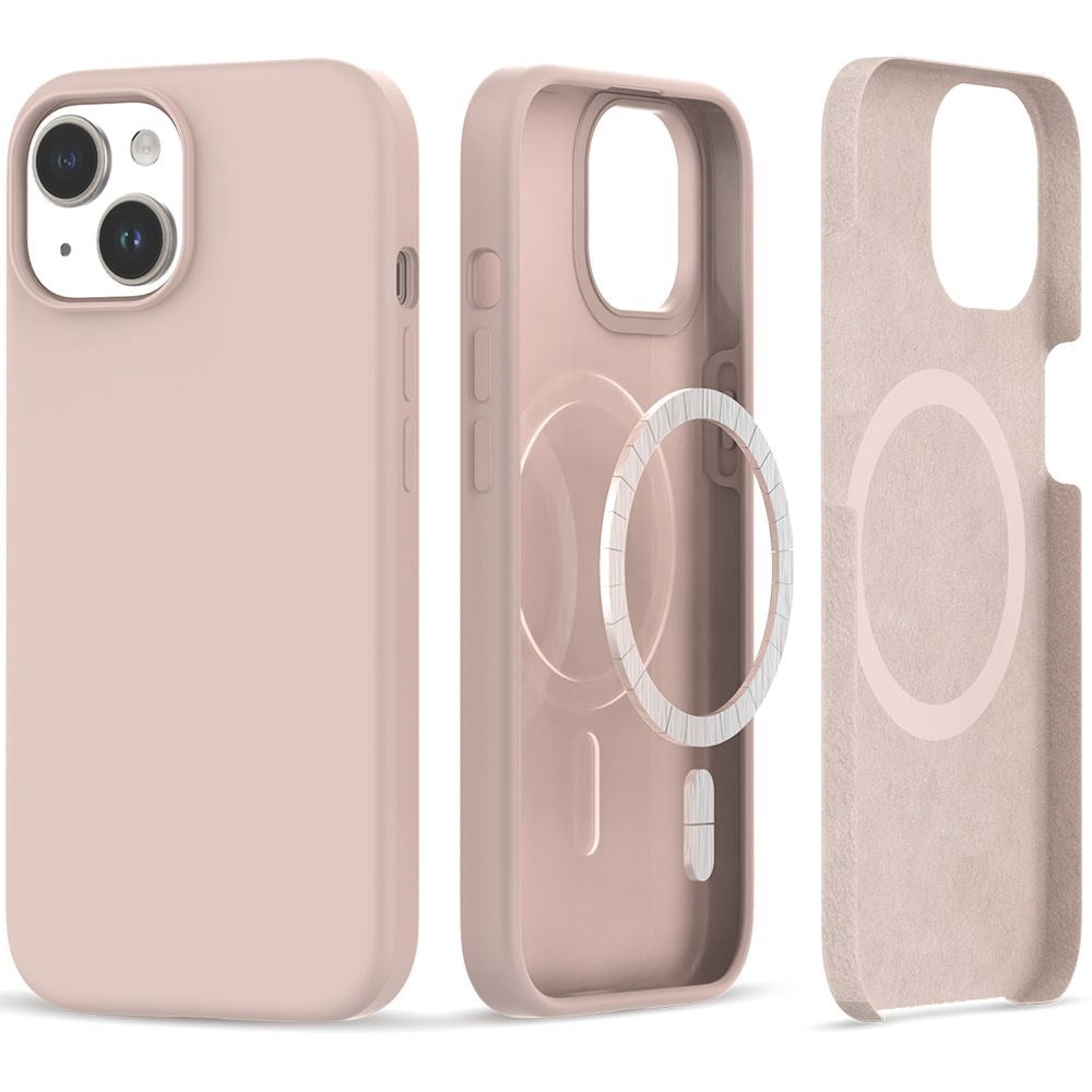 iPhone 15 Plus Tech-Protect Silikone Case - MagSafe Kompatibel - Candy Pink