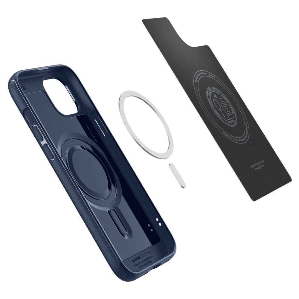 iPhone 15 Spigen Mag Armor Bagside Cover - MagSafe Kompatibel - Navy Blue