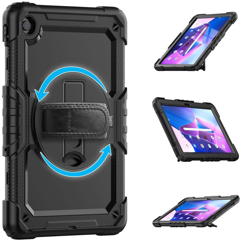 Lenovo Tab M10 Plus (3. Gen) 10.6" (TB-125F/128F) Tech-Protect Solid360 Håndværker Case m. Beskyttelsesfilm - Sort