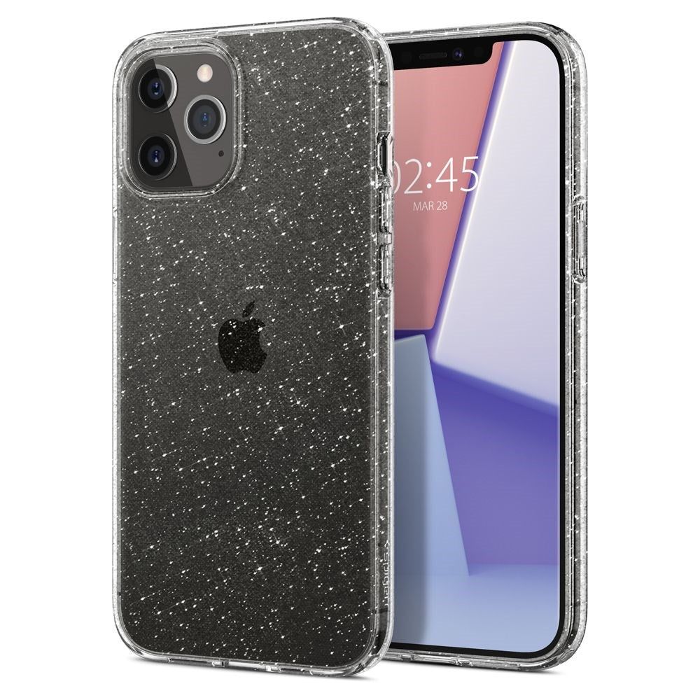 iPhone 12 Pro / 12 Spigen Liquid Crystal Cover - Gennemsigtig / Glimmer