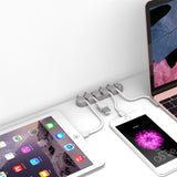 Selvklæbende Kabelholder til 5 Kabler - Grå