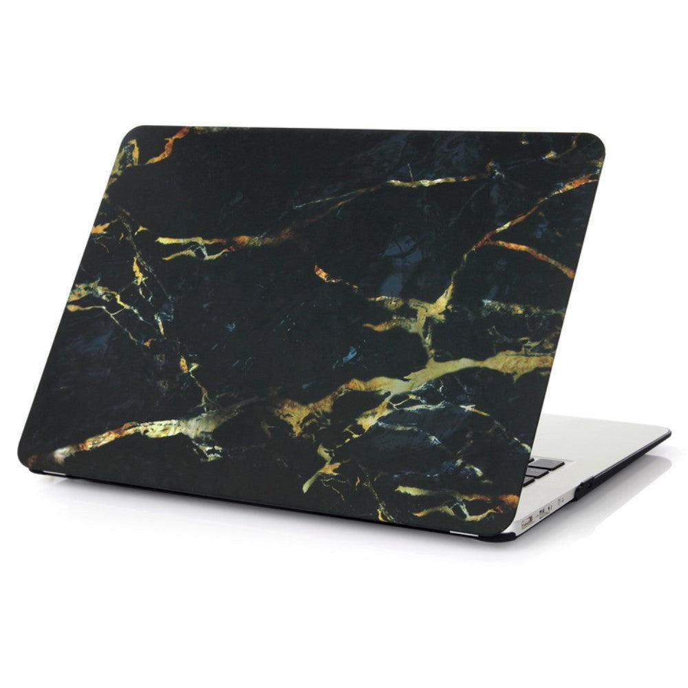 Macbook Air 11.6 Inch Marmor Cover - Sort/guld