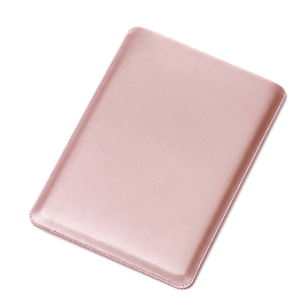 SOYAN MacBook / Laptop 13" Læder Sleeve m. Lomme (33 x 24 cm) - Rose Gold