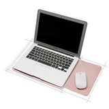 SOYAN MacBook / Laptop 12" (30cm x 22cm x 3mm) Læder Sleeve med musemåtte - Rose Gold