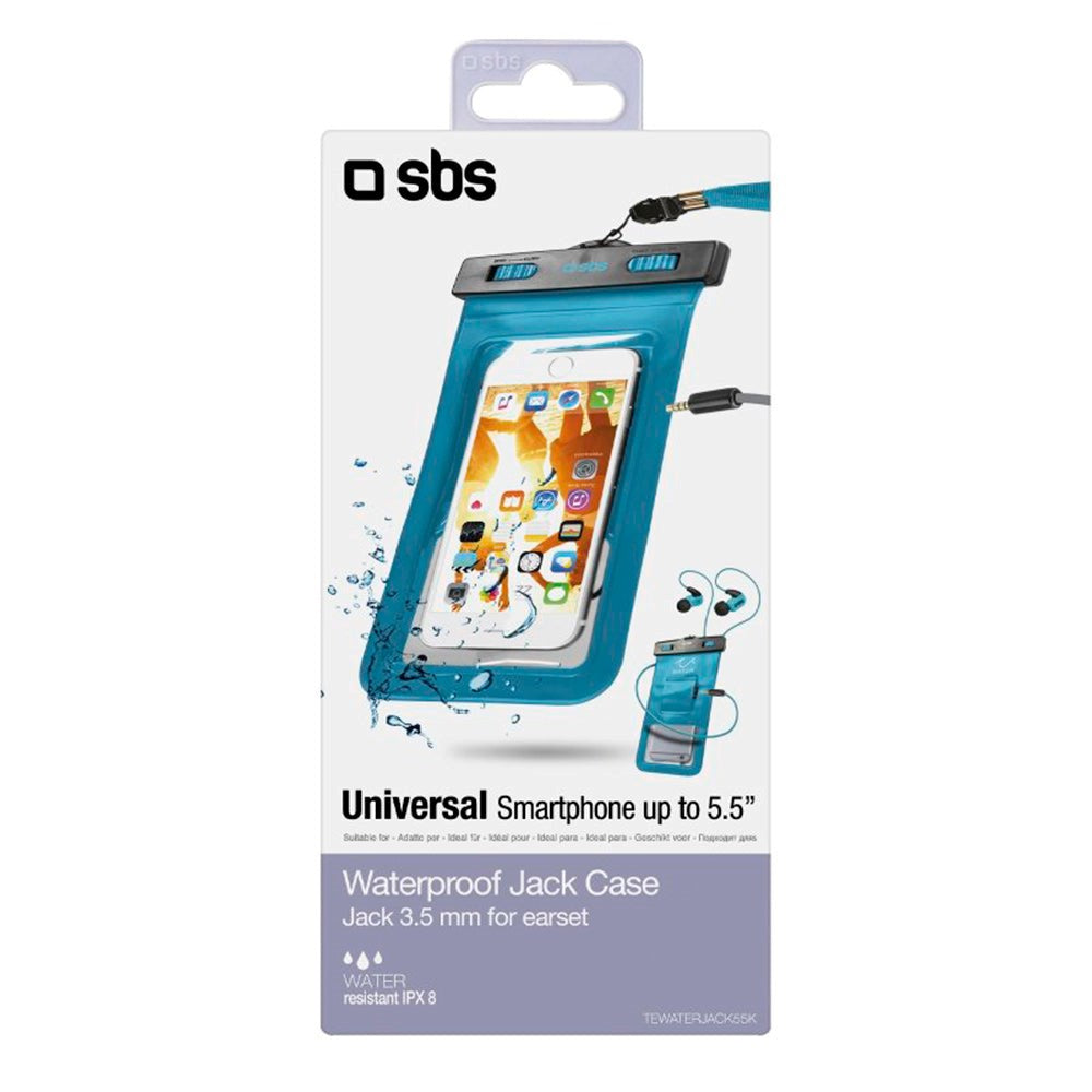 SBS Universal Vandtæt Etui - Blå - (Maks Mobil: 160 x 85 x 10 mm)