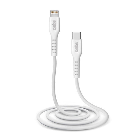 SBS USB-C til Lightning Kabel - 1 Meter - MFI - 20W (PD) - Hvid