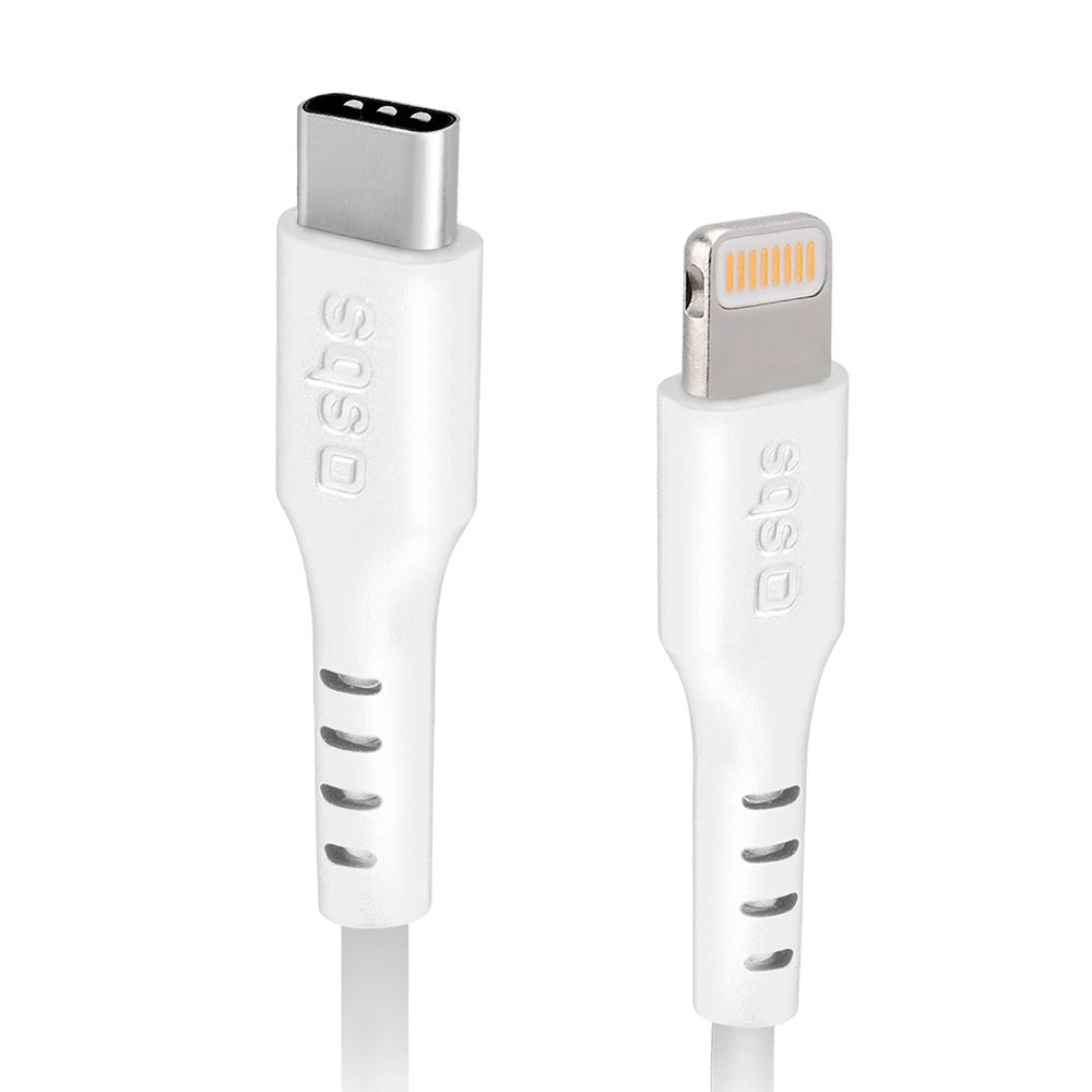 SBS USB-C til Lightning Kabel - 1 Meter - MFI - 20W (PD) - Hvid