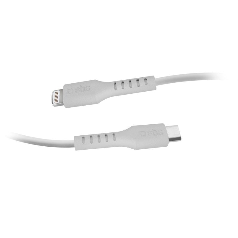 SBS USB-C til Lightning Kabel - 2 Meter - MFI - 480 Mbit/s - Hvid