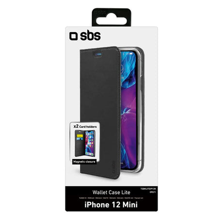 iPhone 12 Mini SBS Wallet Lite Cover - Sort