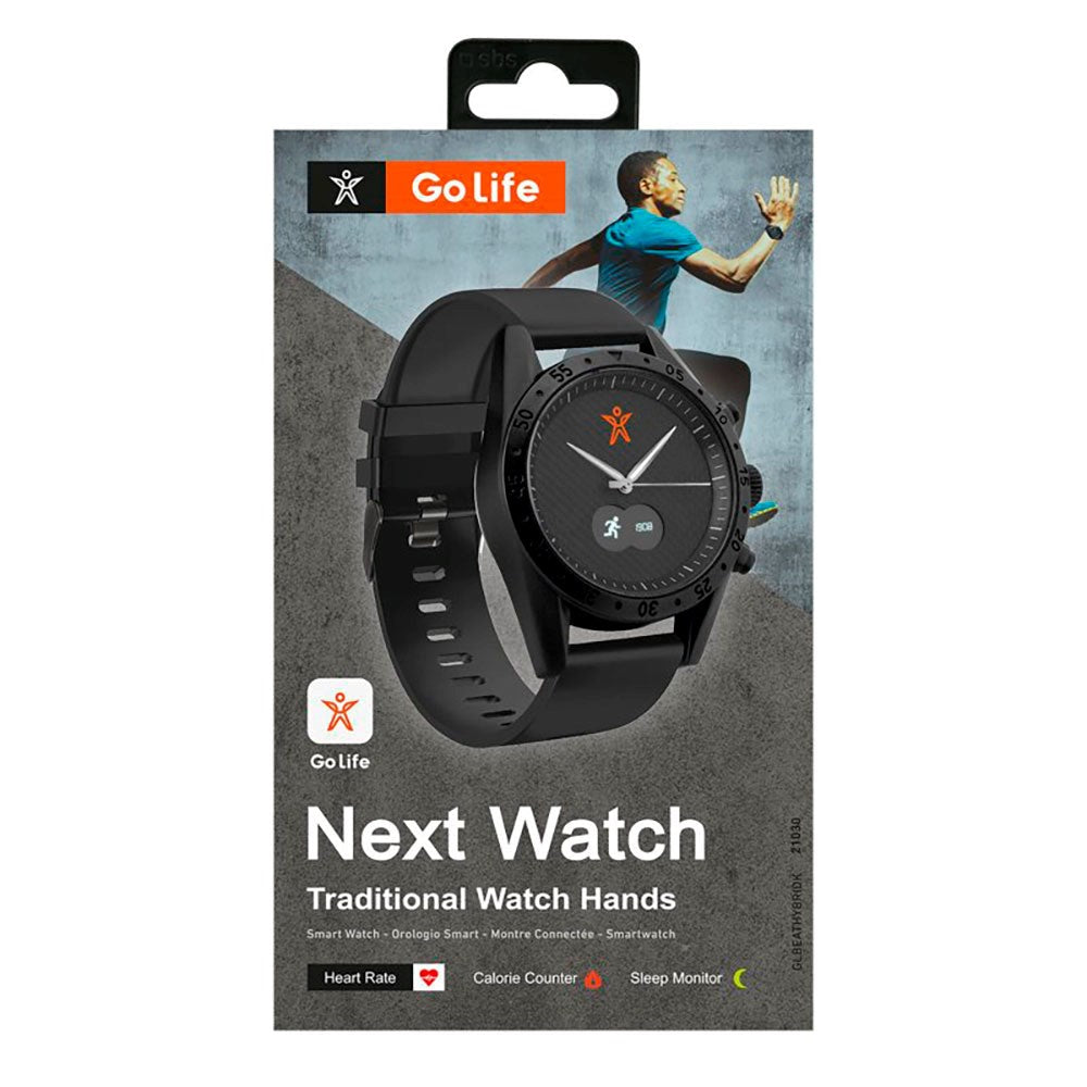 SBS Next Watch Smartwatch m. Kalorietæller & Skridttæller - IP68 - Sort