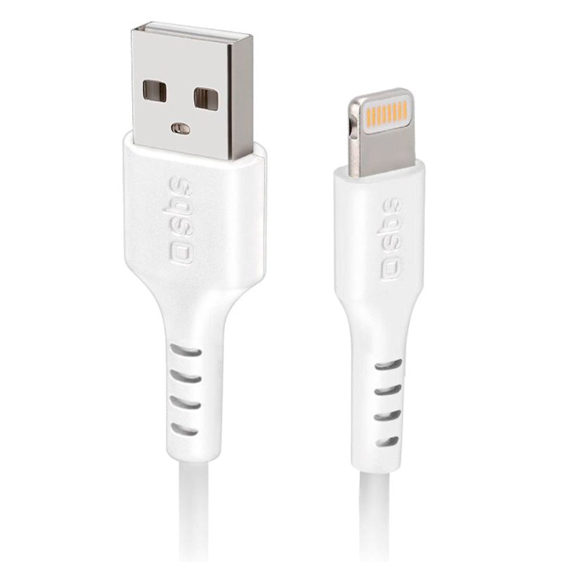 SBS USB-A til Lightning Kabel - 1 Meter - MFI - 480 Mbit/s - Hvid