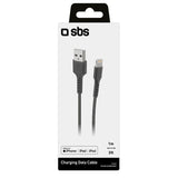 SBS USB-A til Lightning Kabel - 1 Meter - MFI - 480 Mbit/s - Sort