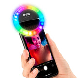 SBS Selfie Ring Light Mini m. Flerfarvet Lys til Smartphone - Sort