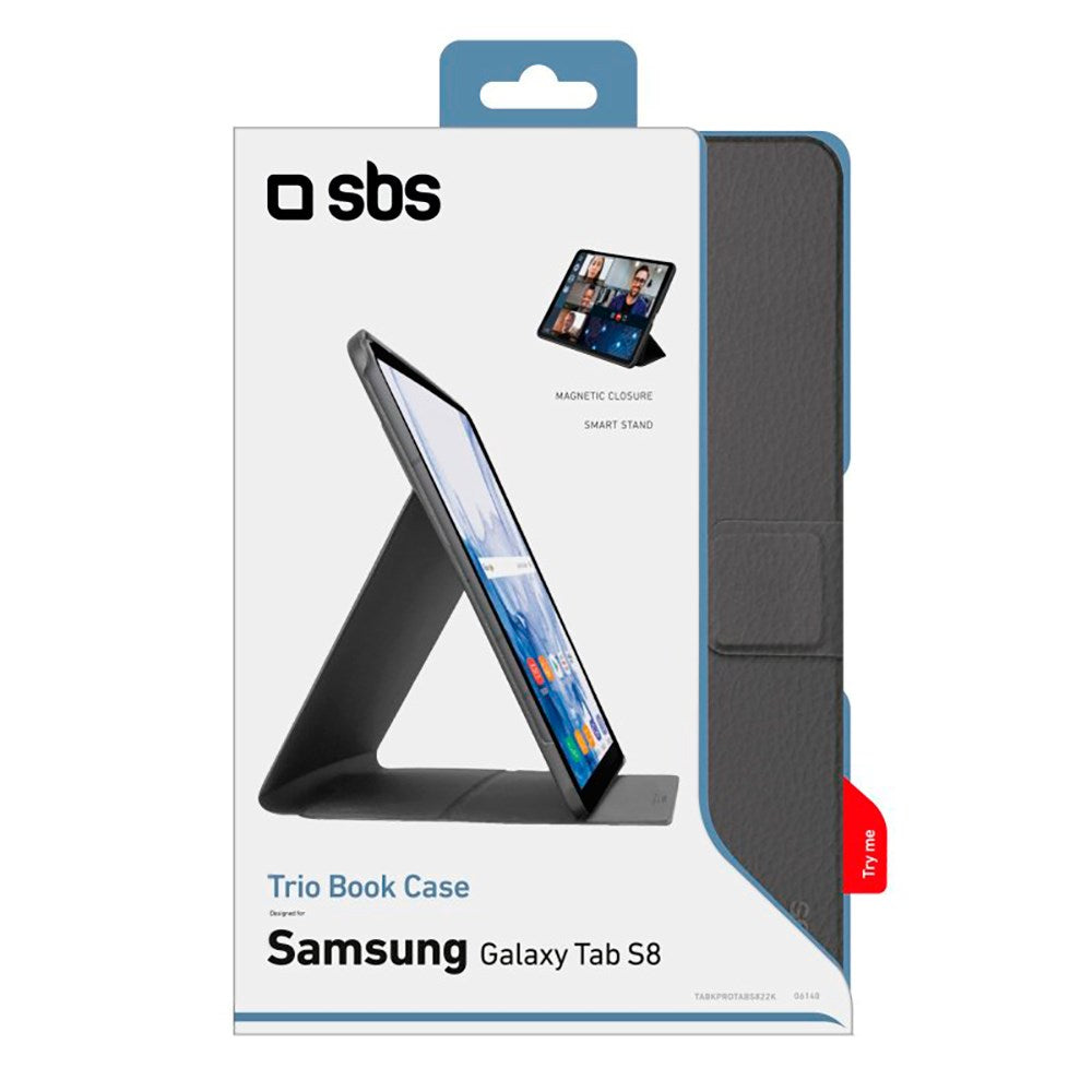 SBS Samsung Galaxy Tab S8 Book Pro Case - Sort