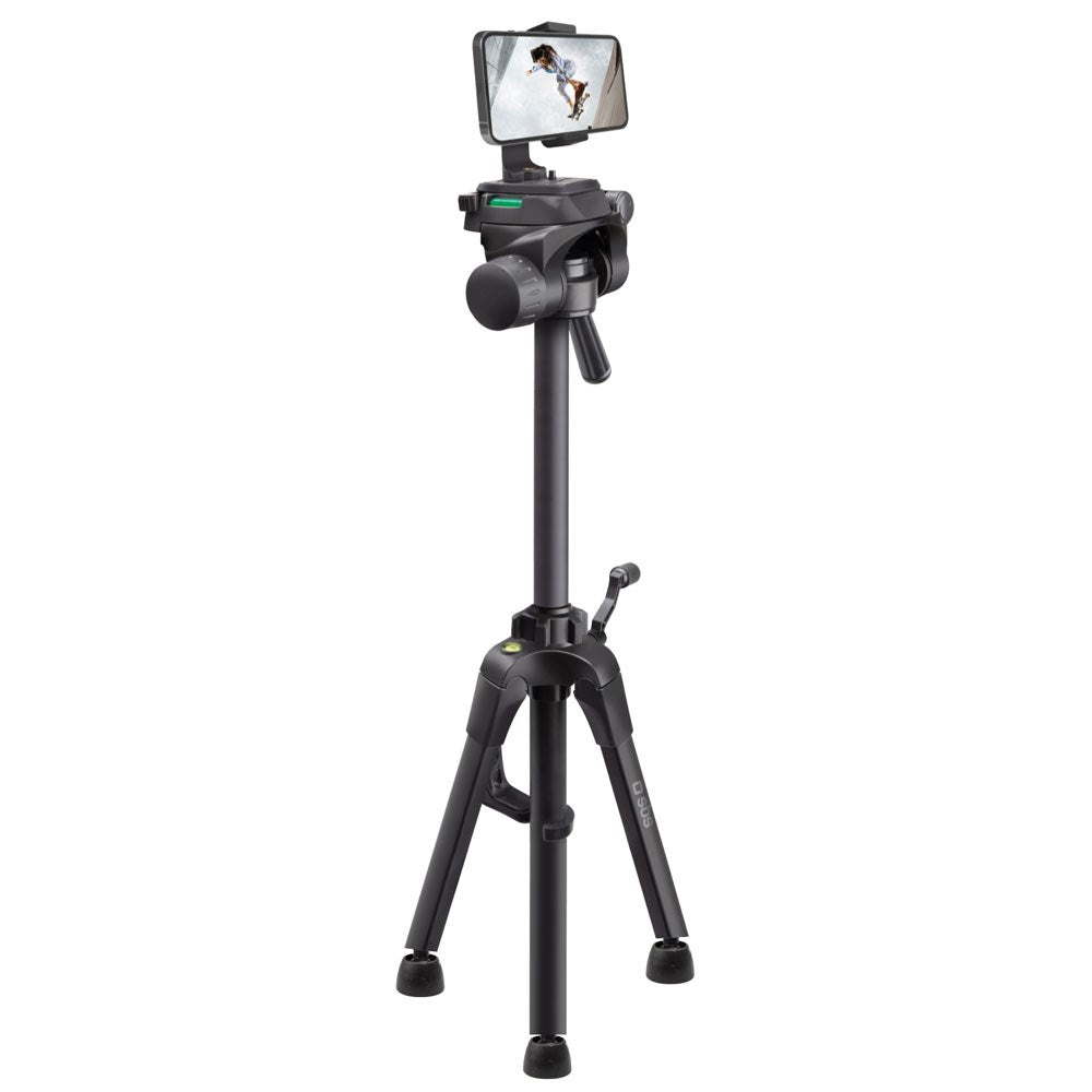 SBS Justerbar Tripod til Kamera / Smartphones - Teleskopiske Arme - Maks. Højde: 137cm - Sort