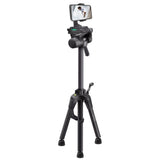 SBS Justerbar Tripod til Kamera / Smartphones - Teleskopiske Arme - Maks. Højde: 137cm - Sort