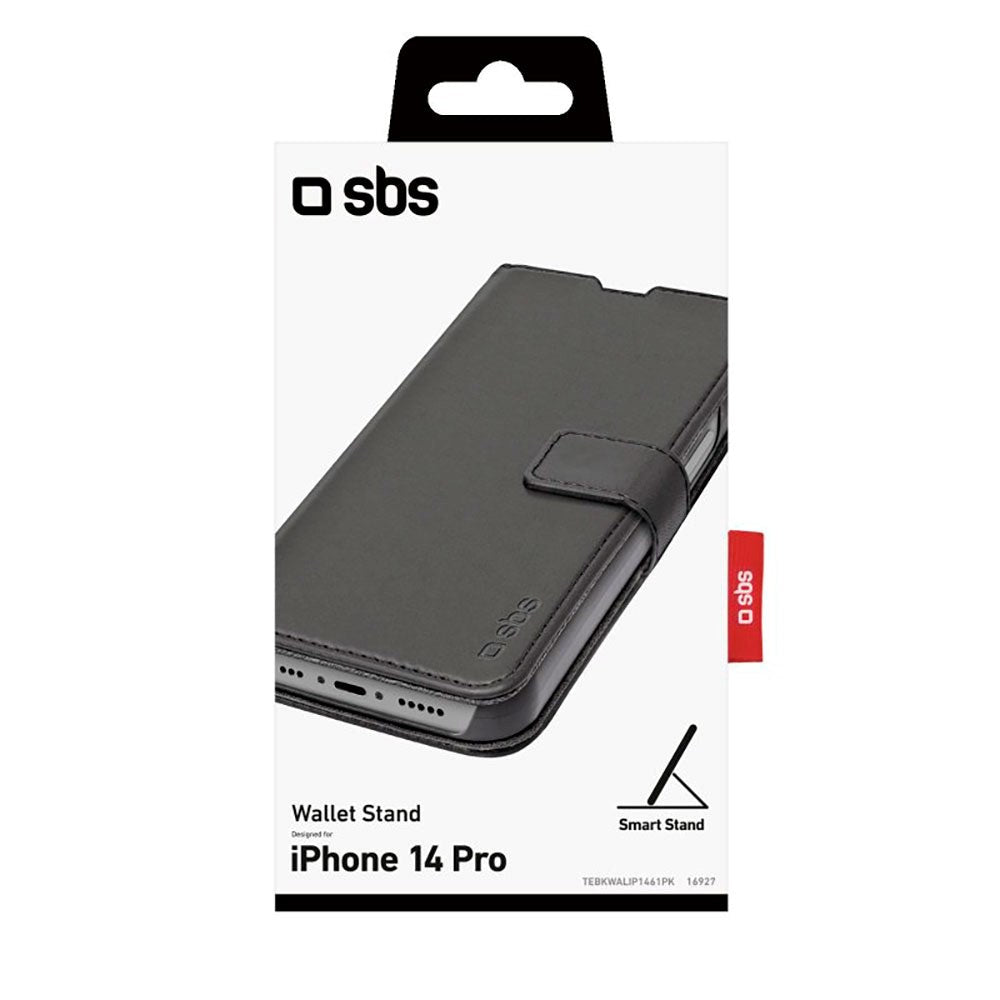 iPhone 14 Pro SBS Wallet Stand Cover - Sort