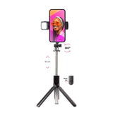 SBS Universal Selfie Stick m. Indbygget LED & Tripod - Max Mobil: 60 - 90mm - Sort