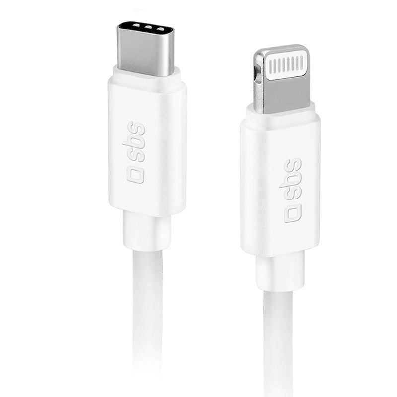 SBS Polo Collection USB-C til Lightning Kabel - 1.5 Meter - 480 Mbit/s - Hvid