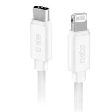 SBS Polo Collection USB-C til Lightning Kabel - 1.5 Meter - 480 Mbit/s - Hvid