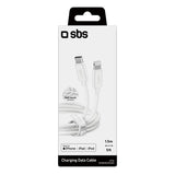 SBS Polo Collection USB-C til Lightning Kabel - 1.5 Meter - 480 Mbit/s - Hvid