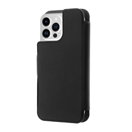iPhone 14 Pro / 13 Pro Puro Folio Cover med Kortholder - MagSafe Kompatibel - Sort