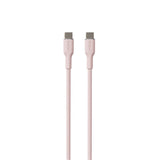 USB-C til USB-C Kabel - PURO Soft 1.5m - Lyserød