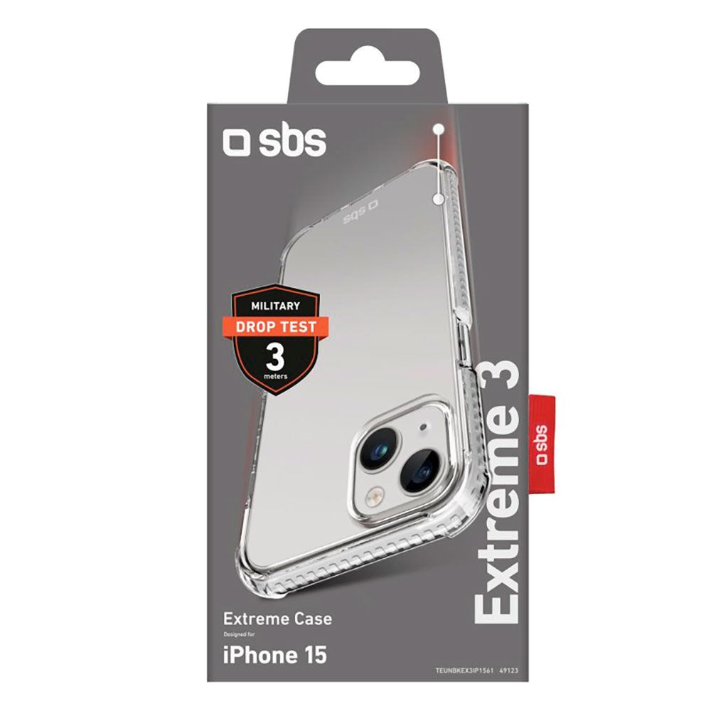 iPhone 15 SBS Extreme X3 Cover - Gennemsigtig