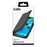 iPhone 15 Pro SBS Wallet Lite Cover - Sort