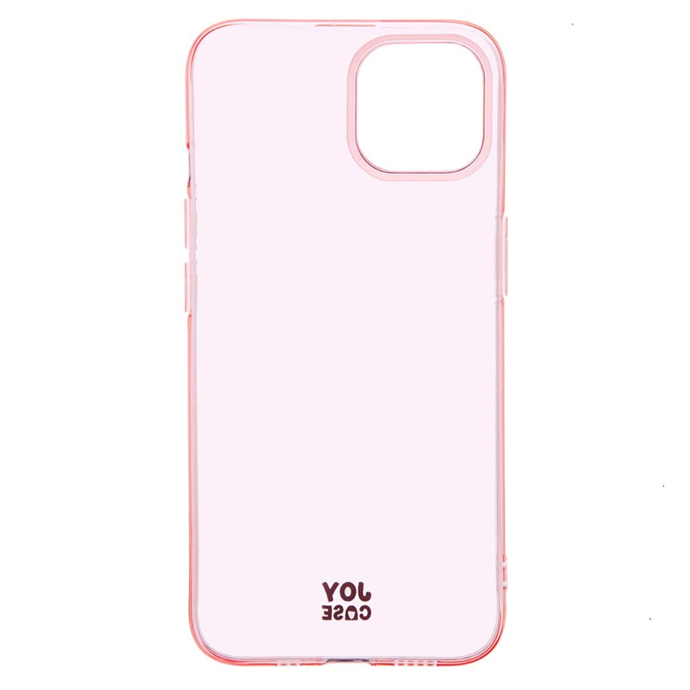 iPhone 14 / 13 Joy Case Fleksibelt Plastik Bagside Cover - Gennemsigtig / Pink