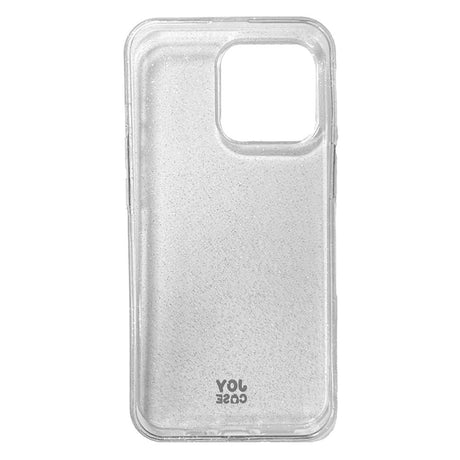 iPhone 13 Pro Joy Case Fleksibelt Plastik Bagside Cover m. Glimmer - Gennemsigtig / Sølv