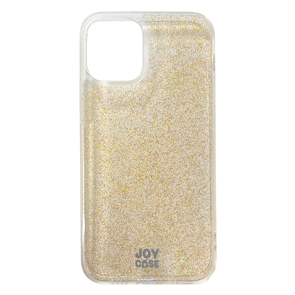 iPhone 12 Mini Joy Case Hybrid Glitter Bagside Cover - Gennemsigtig / Guld