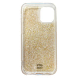 iPhone 12 Mini Joy Case Hybrid Glitter Bagside Cover - Gennemsigtig / Guld