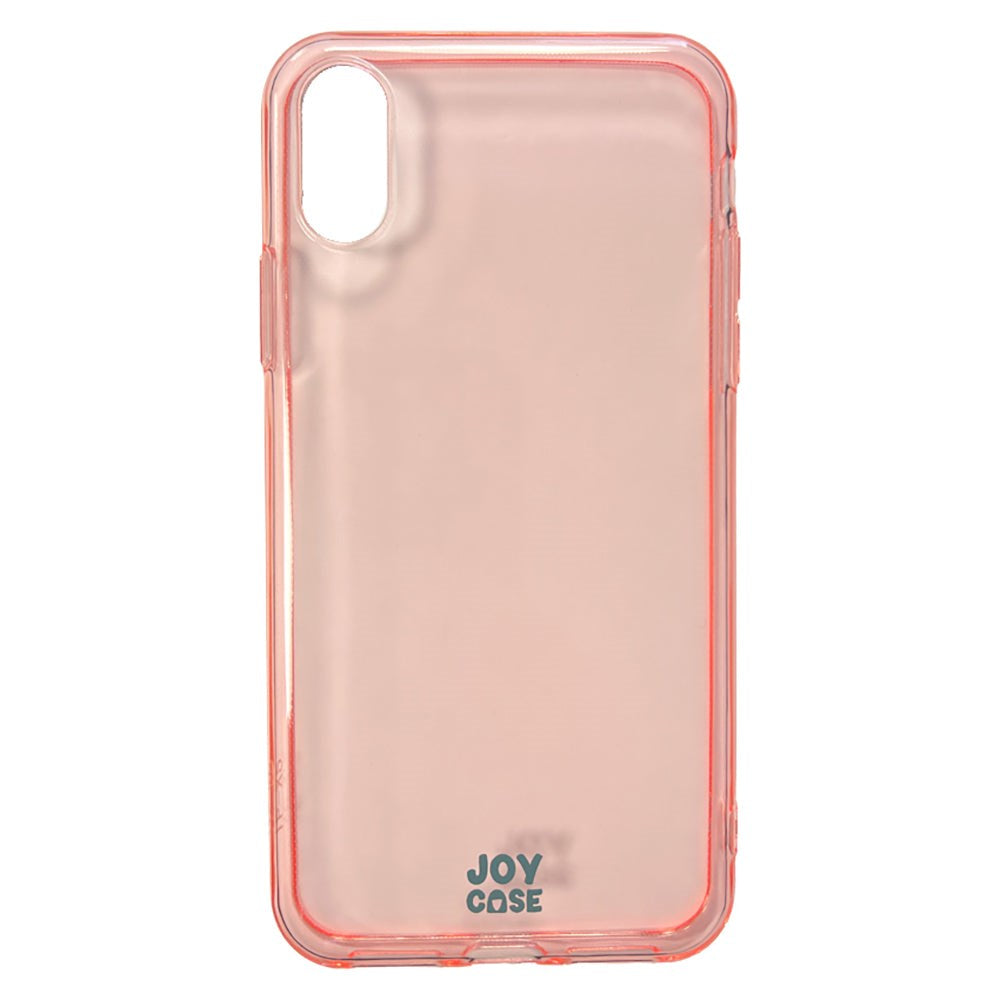 iPhone X / Xs Joy Case Fleksibelt Plastik Bagside Cover - Gennemsigtig / Pink