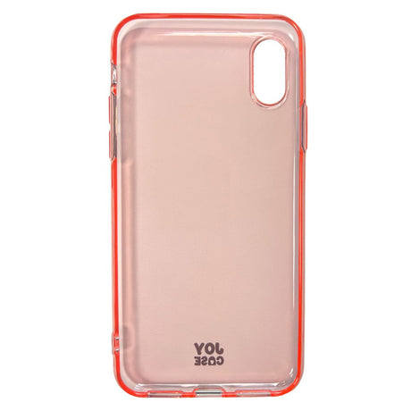 iPhone X / Xs Joy Case Fleksibelt Plastik Bagside Cover - Gennemsigtig / Pink