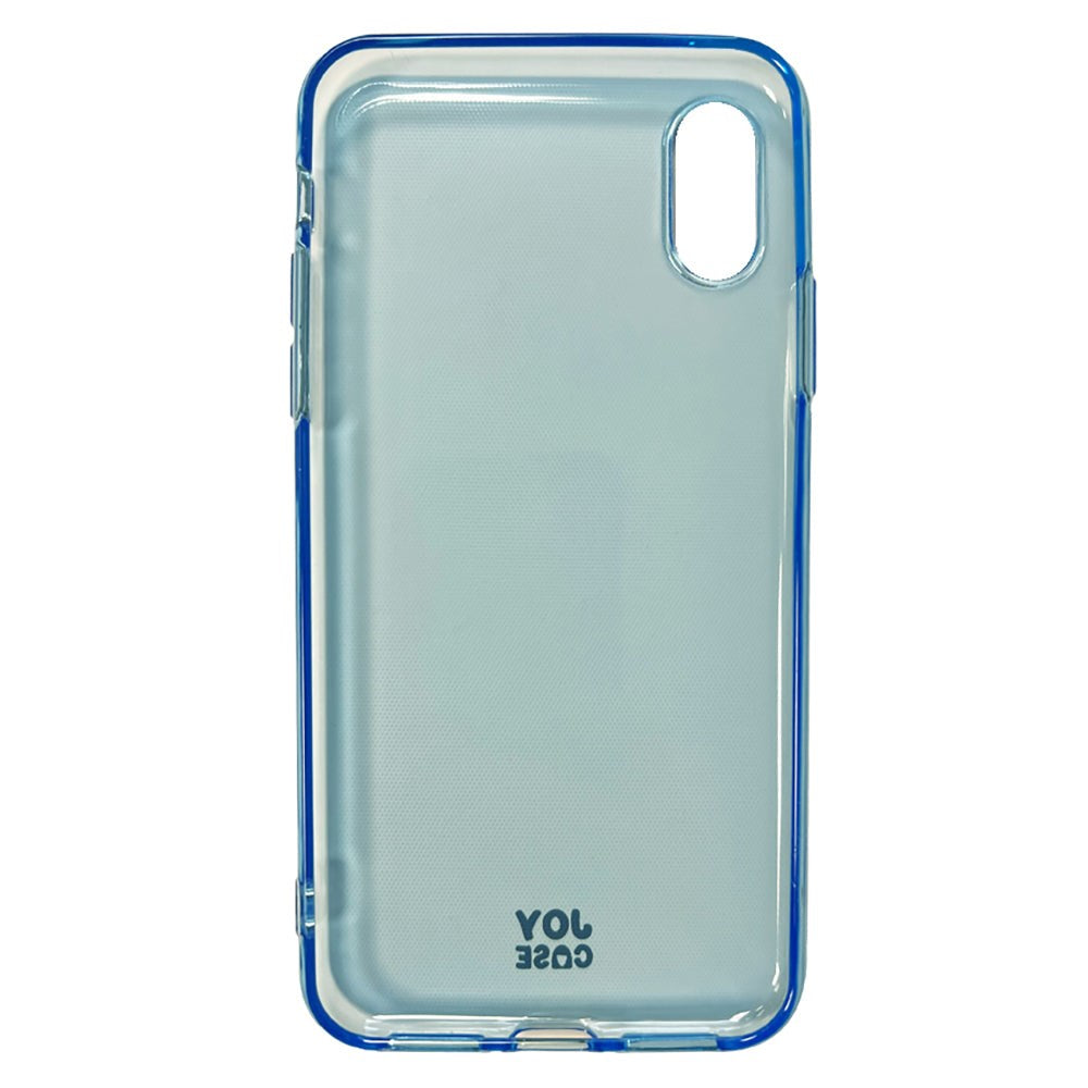 iPhone X / Xs Joy Case Fleksibelt Plastik Bagside Cover - Gennemsigtig / Blå