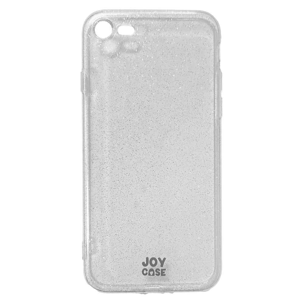 iPhone SE (2022 / 2020) / 8 / 7 Joy Case Hybrid Glitter Bagside Cover - Gennemsigtig / Sølv