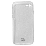 iPhone SE (2022 / 2020) / 8 / 7 Joy Case Hybrid Glitter Bagside Cover - Gennemsigtig / Sølv