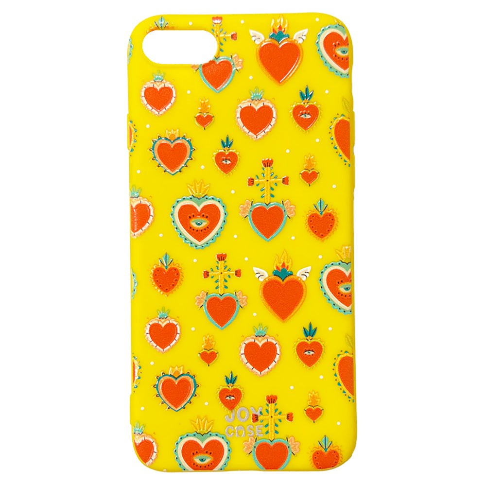 iPhone SE (2022 / 2020) / 8 / 7 Joy Case Fleksibelt Plastik Bagside Cover m. Print - Hjerter & Øjne