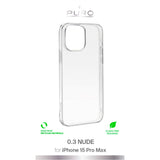 iPhone 15 Pro Max Puro "NUDE" Ultra Slim Bagside Cover 0.3mm - Gennemsigtig