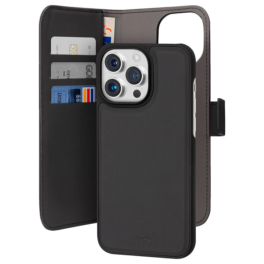 iPhone 15 Pro Max Puro Wallet Detachable 2-In-1 Flip Cover - Sort