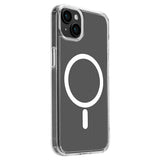 iPhone 15 Plus Puro Lite Mag Bagside Cover - MagSafe Kompatibel - Gennemsigtig / Hvid