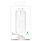 iPhone 15 Plus Puro Lite Mag Bagside Cover - MagSafe Kompatibel - Gennemsigtig / Hvid