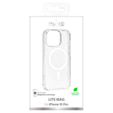 iPhone 15 Pro Puro Lite Mag Bagside Cover - MagSafe Kompatibel - Gennemsigtig / Hvid