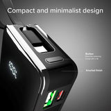 20W LCD PowerBank m. 1x USB-A & 1x USB-C - SBS - 10.000 mAh - Indbygget USB-C Kabel - Sort