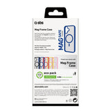 SBS Mag Frame iPhone 16 Plus Bagside Cover - MagSafe Kompatibel - Gennemsigtig / Blå